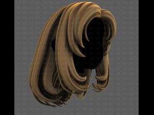 3D Hair style for girl V116 Modelo 3D