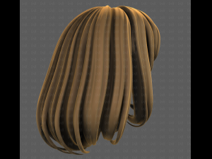 3D Hair style for girl V116 Modelo 3D