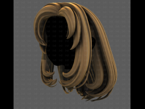 3D Hair style for girl V116 Modelo 3D