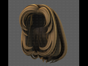 3D Hair style for girl V116 Modelo 3D