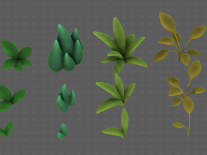Trees Cartoon V41 3D Model