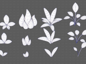 Trees Cartoon V41 3D Model