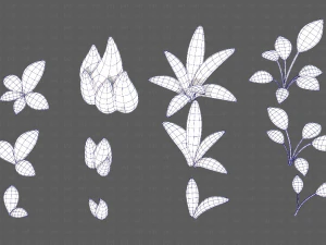 Trees Cartoon V41 3D Model