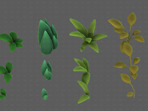 Trees Cartoon V41 3D Model