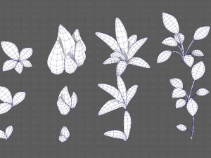 Trees Cartoon V41 3D Model