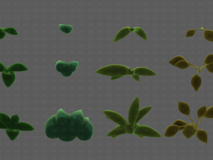 Trees Cartoon V41 3D Model