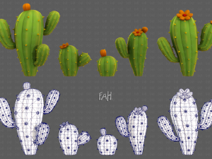 Trees Cartoon V42 3D Model