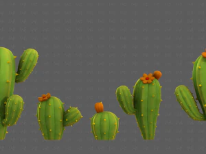 Trees Cartoon V42 3D Model