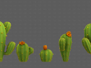 Trees Cartoon V42 3D Model