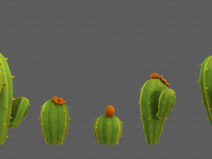 Trees Cartoon V42 3D Model