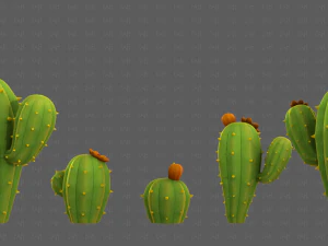 Trees Cartoon V42 3D Model