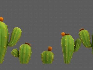 Trees Cartoon V42 3D Model