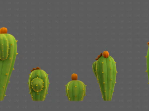 Trees Cartoon V42 3D Model