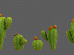 Trees Cartoon V42 3D Model