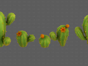 Trees Cartoon V42 3D Model