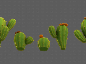 Trees Cartoon V42 3D Model