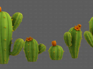 Trees Cartoon V42 3D Model