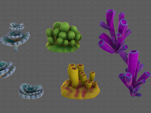 Trees Cartoon V43 3D Model