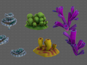 Trees Cartoon V43 3D Model