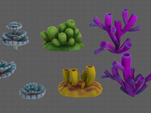 Trees Cartoon V43 3D Model