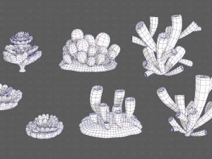Trees Cartoon V43 3D Model