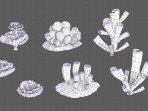 Trees Cartoon V43 3D Model