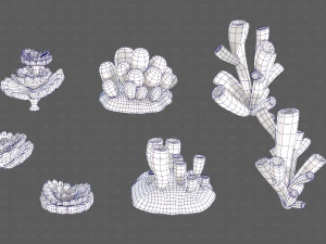 Trees Cartoon V43 3D Model