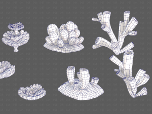 Trees Cartoon V43 3D Model