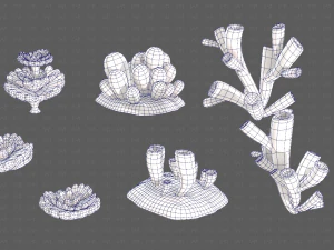 Trees Cartoon V43 3D Model