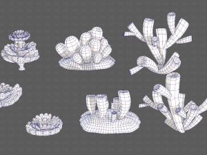 Trees Cartoon V43 3D Model