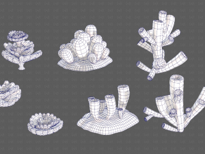 Trees Cartoon V43 3D Model