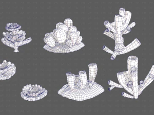 Trees Cartoon V43 3D Model