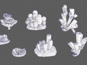 Trees Cartoon V43 3D Model