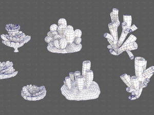 Trees Cartoon V43 3D Model