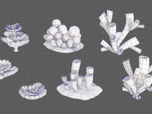 Trees Cartoon V43 3D Model