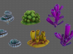 Trees Cartoon V43 3D Model