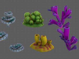 Trees Cartoon V43 3D Model
