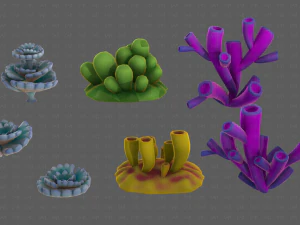 Trees Cartoon V43 3D Model