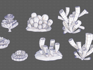 Trees Cartoon V43 3D Model