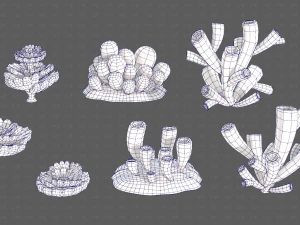 Trees Cartoon V43 3D Model