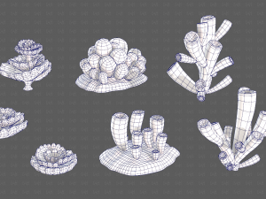 Trees Cartoon V43 3D Model