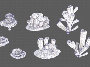 Trees Cartoon V43 3D Model