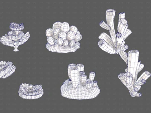 Trees Cartoon V43 3D Model