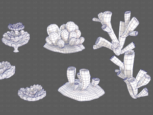 Trees Cartoon V43 3D Model