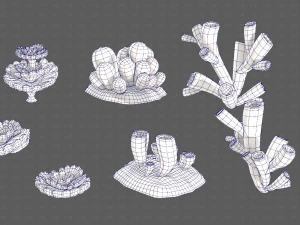 Trees Cartoon V43 3D Model