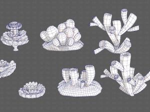 Trees Cartoon V43 3D Model