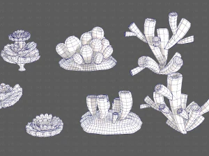 Trees Cartoon V43 3D Model
