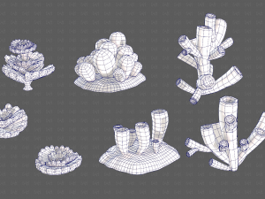 Trees Cartoon V43 3D Model