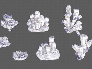 Trees Cartoon V43 3D Model