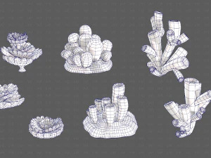 Trees Cartoon V43 3D Model